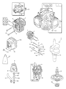 V-Twin Engine Part 3 Diagram and Parts List for 9309-0  Generac Generator