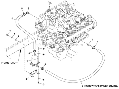 Block Heater 5.4l C3 Diagram and Parts List for QT05554KNSNA (6654325)(2011) Generac Generator