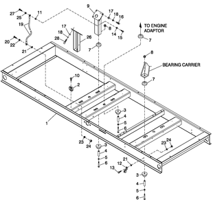 Mounting Base 6.8l 150kw Diagram and Parts List for ST15068ANAN (5066437)(2008) Generac Generator