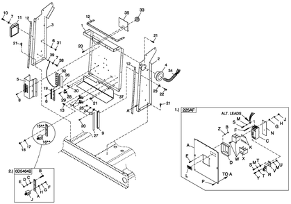 Connection Box And Circuit Breaker Diagram and Parts List for 0057091 (5304977)(2009) Generac Generator