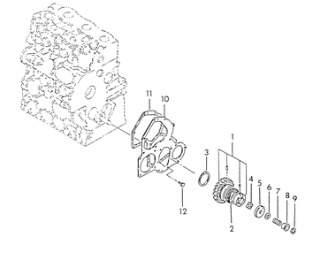 Oil Pump Components Diagram and Parts List for 9318-0  Generac Generator