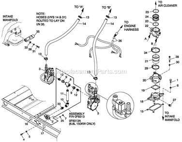 Fuel Lp Vapor C5 Cpl 6.8l Diagram and Parts List for ST10068GNAN (5058717)(2008) Generac Generator