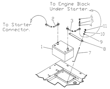 Battery Diagram and Parts List for 0980-0  Generac Generator
