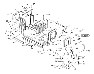 Radiator Diagram and Parts List for 0757-1  Generac Generator