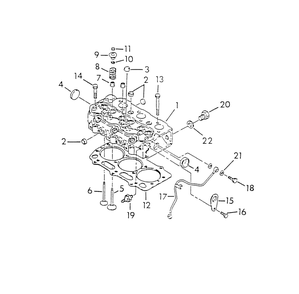 Cylinder Head Diagram and Parts List for 9318-0  Generac Generator
