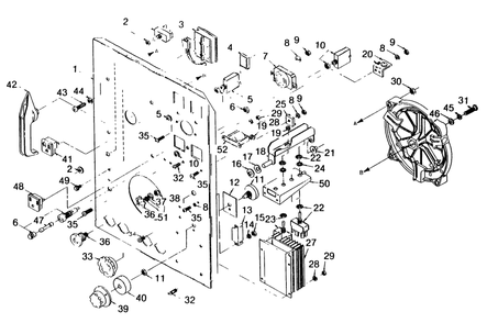 Control Panel Diagram and Parts List for 1003-C  Generac Welder