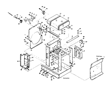 Compartment Diagram and Parts List for 1014-A  Generac Welder