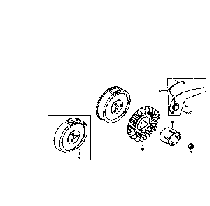 Flywheel Diagram and Parts List for 5940-1  Generac Generator