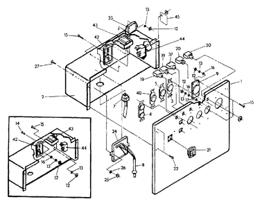 Control Panel (10/95) Diagram and Parts List for R-8000 (9288-2)(9288-2) Generac Generator