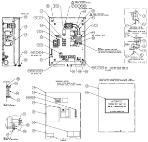 Transfer Switch Assembly 1 Diagram and Parts List for 0057440 (5707212 - 5862994)(2014) Generac Generator