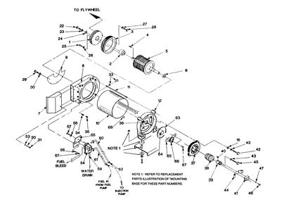 Generator Diagram and Parts List for 9573-1  Generac Generator