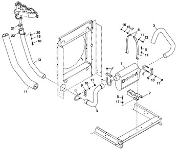 Exhaust System 2.4l G2 Diagram and Parts List for 0055951 (5401524)(2009) Generac Generator