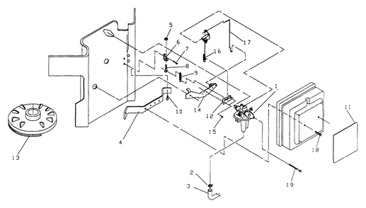 Lp Carburetor And Air Cleaner Diagram and Parts List for 0847-0  Generac Generator