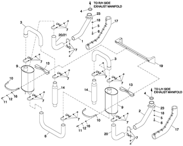 Muffler 5.4l/6.8l Cpl Exhaust C3 Diagram and Parts List for ET07068KNSN (6062090 - 6101378)(2010) Generac Generator