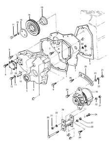 Timing Gear Case Diagram and Parts List for 8248-1  Generac Welder