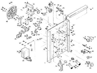 Control Panel Diagram and Parts List for 1008-D  Generac Welder