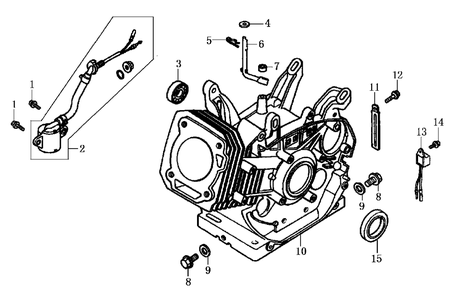 Crankcase Diagram and Parts List for RS7000 (8991302A - 9197130A)(2014) Generac Generator