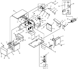 Enclosure Diagram and Parts List for 0047910 (3762455 - 4697865)(2014) Generac Generator