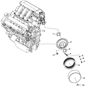Air Cleanr C4 Diagram and Parts List for QT06030JVSN (4923850)(2007) Generac Generator