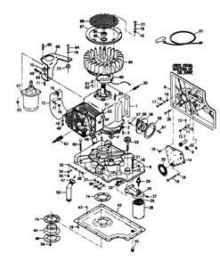 Engine Parts Diagram and Parts List for 6612-0  Generac Generator