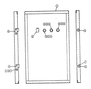 Transfer Switch Door Diagram and Parts List for 9657-2  Generac Generator