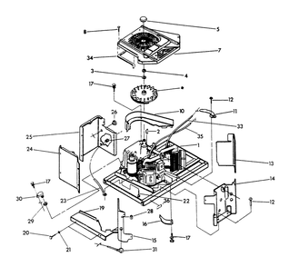Engine Sheet Metal Diagram and Parts List for 9290-2  Generac Generator