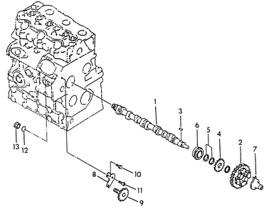 Camshaft Diagram and Parts List for 9055-0  Generac Generator