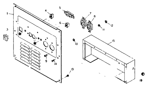 Receptacle Panel Diagram and Parts List for L4001 (8911-2)(8911-2) Generac Generator
