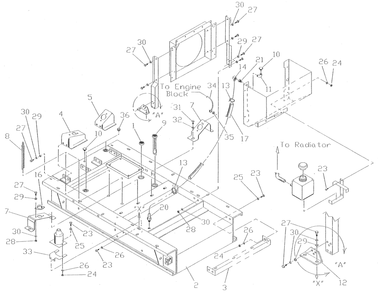 Part Location Diagram of A7727 Generac Alt. Mount Assy., L-Side