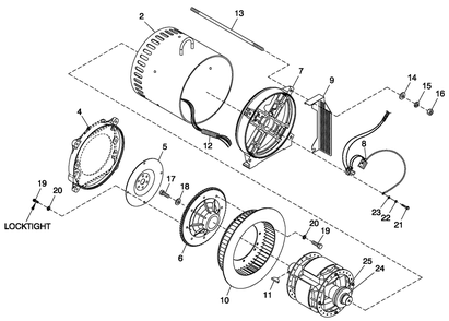 Cpl Alternator Direct Excitation Diagram and Parts List for 0052220 (4342931 - 5326657)(2014) Generac Generator