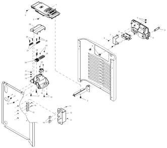 Part Location Diagram of 0K2888 Generac Ground Bar (4) 4-14 Awg Connection