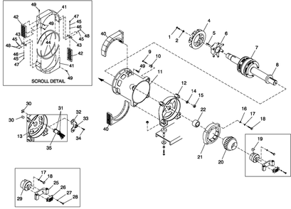 Alternator 6.8l 100 And 130kw Cpl Brushless Gearbox Diagram and Parts List for QT10068ANSC (6297202 - 6378170)(2011) Generac Generator