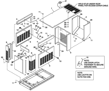 Ev Encl Standard 1.5l Diagram and Parts List for 0049132 (3797302 - 3797704)(2003) Generac Generator