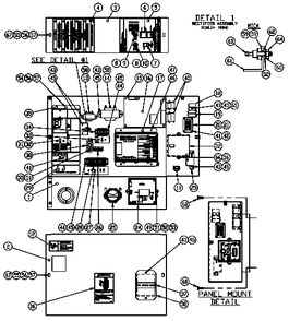 Ev Control Panel 120/240 150-200 Diagram and Parts List for 0050120 (3844420)(2004) Generac Generator