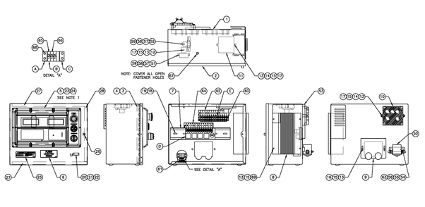 Battery Charger H-Panel 10a 12v Diagram and Parts List for QT04554AVSNA (4413178 - 4808303)(2007) Generac Generator