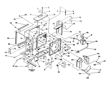 Radiator Diagram and Parts List for 9604-2  Generac Generator