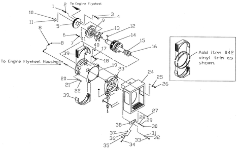 Part Location Diagram of A4089 Generac Scroll Assembly