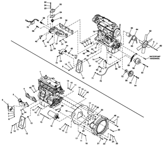 Ev Engine Common Parts 1.5l Diagram and Parts List for 0049132 (3797302 - 3797704)(2003) Generac Generator