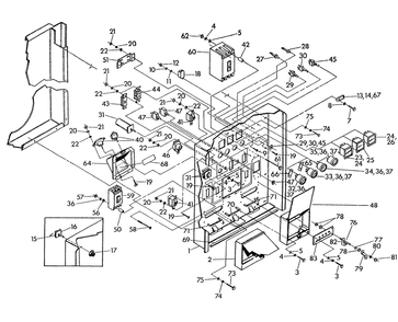 Control Panel (Front) Diagram and Parts List for 9336-4  Generac Generator