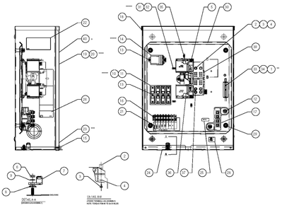 100a Transfer Switch Assembly Diagram and Parts List for 0051040 (0505V01168)(2005) Generac Generator