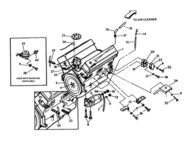 Engine Parts (Part 2) Diagram and Parts List for 9657-0  Generac Generator