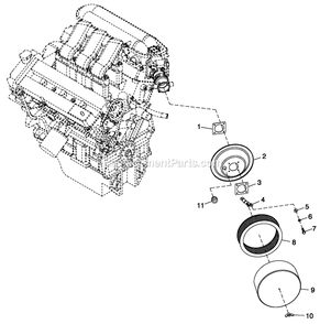 Air Cleanr C4 Diagram and Parts List for QT06030KNAN (4939531)(2008) Generac Generator