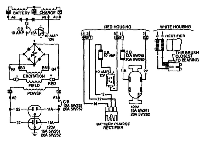 Wiring Diagram For Model 5w261 And 5w262 Diagram and Parts List for 5W261 (8917-0)(8917-0) Generac Generator