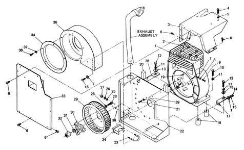 Sheet Metal Diagram and Parts List for 8209-1  Generac Generator