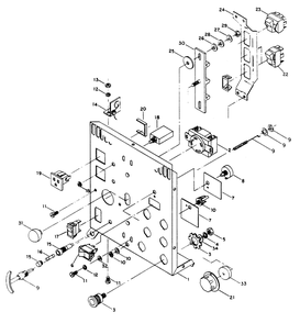 Control Panel Assembly Diagram and Parts List for 6945-2  Generac Welder