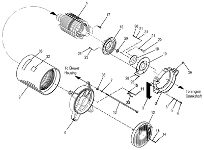 Battery Diagram and Parts List for 0047420 (3638011 - 3989689)(2004) Generac Generator