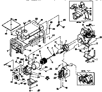 Generator Diagram and Parts List for 3500XL  Generac Generator