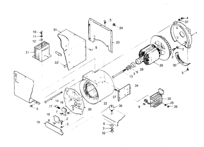 Alternator Diagram and Parts List for 8371-0  Generac Welder