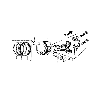 Piston assy Diagram and Parts List for GP7500E-5943-3  Generac Generator