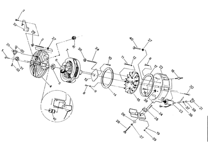Generator Diagram and Parts List for 9344-0  Generac Generator
